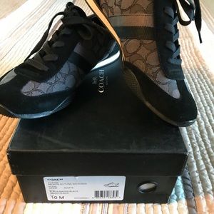 Coach kelson signature shoes black size 10